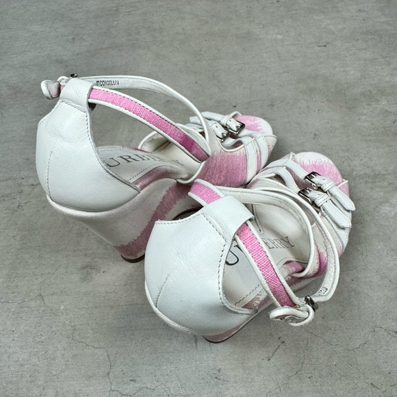 Burberry Brit Canvas Wedge Sandals Size 36 - Picture 4 of 6